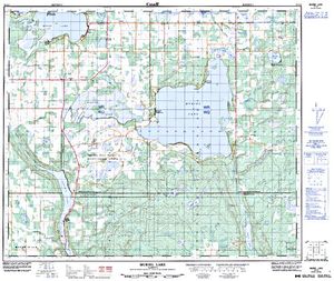 NTS 50k map for CHATWIN LAKE, Alberta
