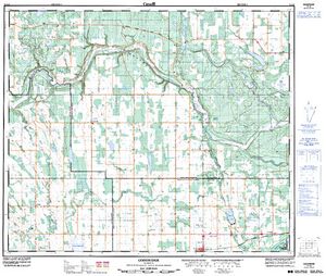 NTS 50k map for MOOSE LAKE, Alberta