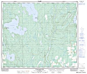 NTS 50k map for WOLF LAKE, Alberta