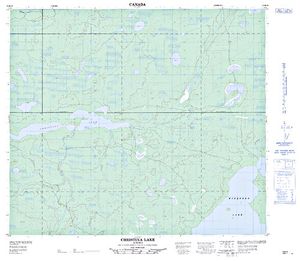 NTS 50k map for Winefred Lake, Alberta