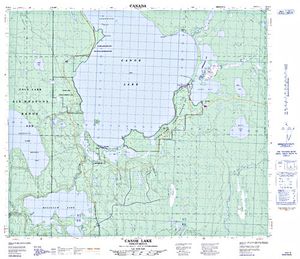 NTS 50k map for Canoe Lake, Saskatchewan