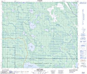 NTS 50k map for Canoe Lake, Saskatchewan