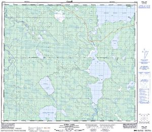 NTS 50k map for Peter Pond Lake, Saskatchewan