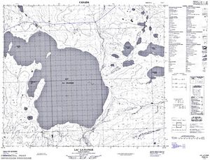 NTS 50k map for Lac la Plonge, Saskatchewan