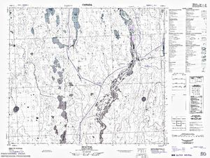 NTS 50k map for Little Amyot Lake, Saskatchewan