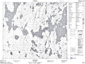 NTS 50k map for Besnard Lake, Saskatchewan