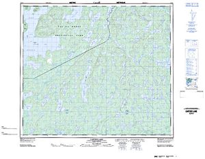 NTS 50k map for Lac la Ronge, Saskatchewan