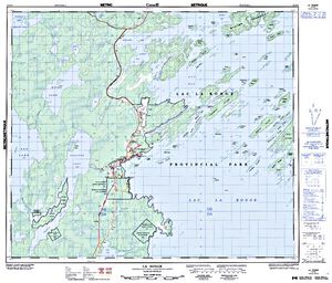 NTS 50k map for Lac la Ronge, Saskatchewan