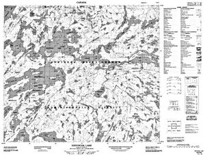 NTS 50k map for Lac la Ronge, Saskatchewan
