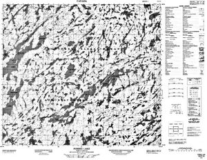 NTS 50k map for Dickens Lake, Saskatchewan