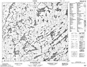 NTS 50k map for Gow Lake, Saskatchewan