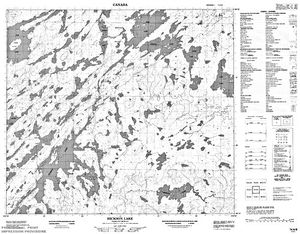 NTS 50k map for Gow Lake, Saskatchewan