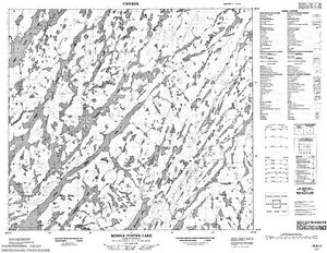 NTS 50k map for Lower Foster Lake, Saskatchewan