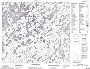 NTS 50k map for Costigan Lake, Saskatchewan