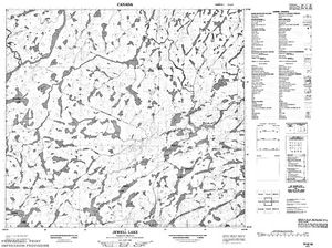 NTS 50k map for Wathaman River, Saskatchewan