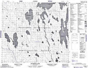 NTS 50k map for Frobisher Lake, Saskatchewan