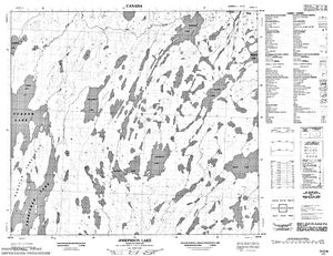NTS 50k map for Frobisher Lake, Saskatchewan
