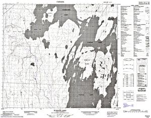 NTS 50k map for Frobisher Lake, Saskatchewan