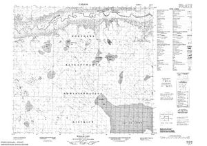 NTS 50k map for Clearwater River, Alberta