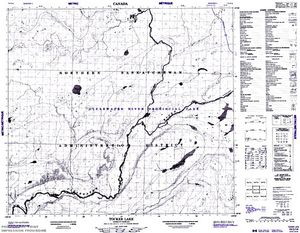 NTS 50k map for Clearwater River, Alberta