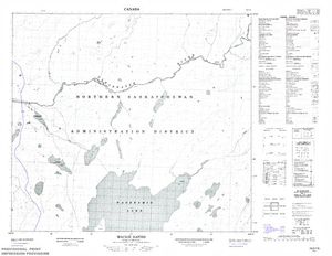 NTS 50k map for Clearwater River, Alberta