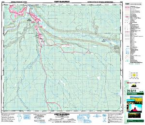 NTS 50k map for Clearwater River, Alberta