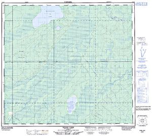NTS 50k map for Stanley Creek, Alberta