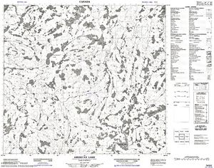 NTS 50k map for Cree Lake, Saskatchewan