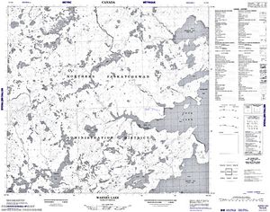 NTS 50k map for Cree Lake, Saskatchewan