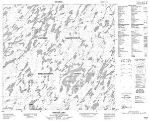 NTS 50k map for Waterbury Lake, Saskatchewan
