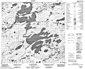 NTS 50k map for Wapata Lake, Saskatchewan