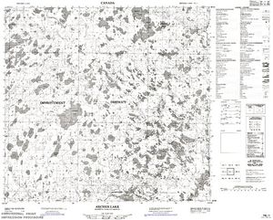 NTS 50k map for ARCHER LAKE, Alberta
