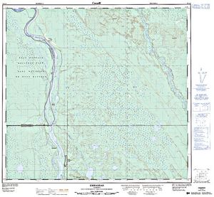 NTS 50k map for Athabasca River, Alberta