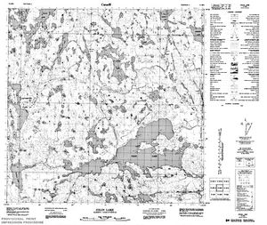 NTS 50k map for COLIN LAKE, Alberta