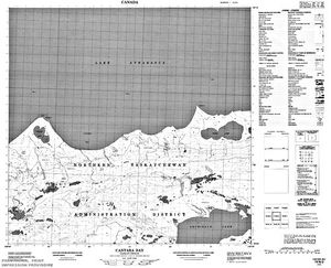 NTS 50k map for Lake Athabasca, Alberta