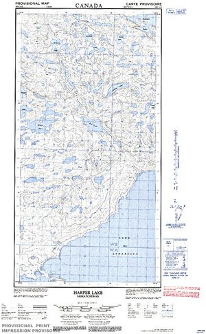 NTS 50k map for Lake Athabasca, Alberta