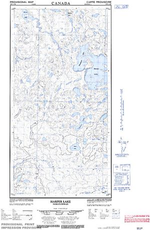 NTS 50k map for Lake Athabasca, Alberta