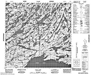NTS 50k map for Hackett Lake, Saskatchewan