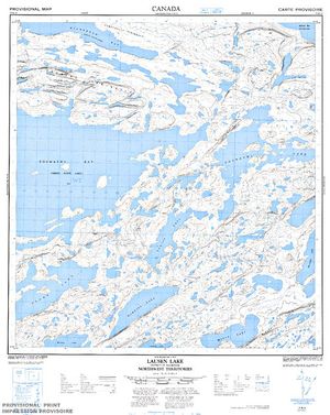 NTS 50k map for Great Slave Lake, Northwest Territories
