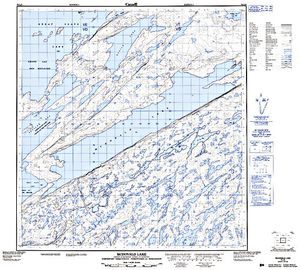 NTS 50k map for Great Slave Lake, Northwest Territories
