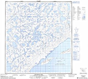NTS 50k map for Great Slave Lake, Northwest Territories