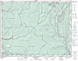 NTS 50k map for West Kettle River, British Columbia