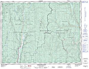 NTS 50k map for Kettle River, British Columbia
