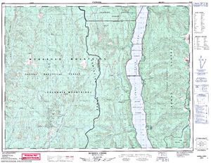 NTS 50k map for COLUMBIA RIVER, British Columbia