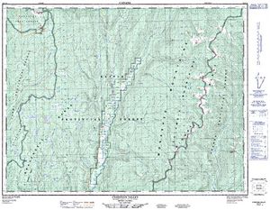 NTS 50k map for Kettle River, British Columbia