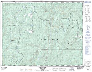 NTS 50k map for Kettle River, British Columbia