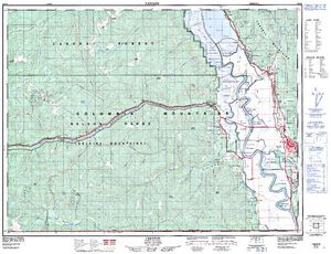 NTS 50k map for Kootenay Lake, British Columbia