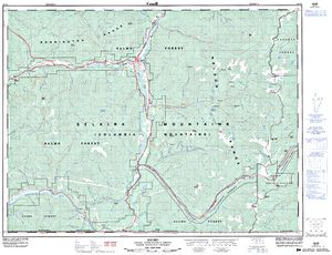 NTS 50k map for ERIE LAKE, British Columbia