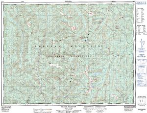 NTS 50k map for Moyie River, British Columbia