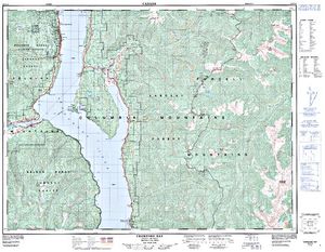 NTS 50k map for Rucks Creek, British Columbia